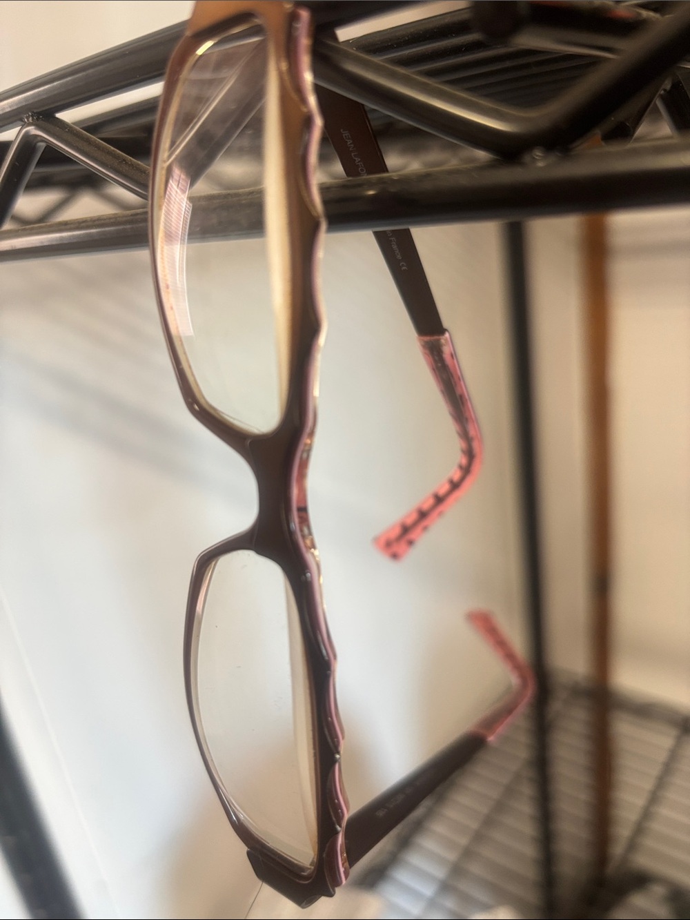 Jean LaFont of Paris Pink Polka Dot Eyeglasses Frame